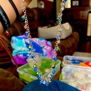 Sterling silver chain official Swarovski crystals